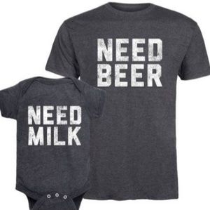 ♥️Bundle&Save♥️ Brand New Need Milk, Need Beer Tee